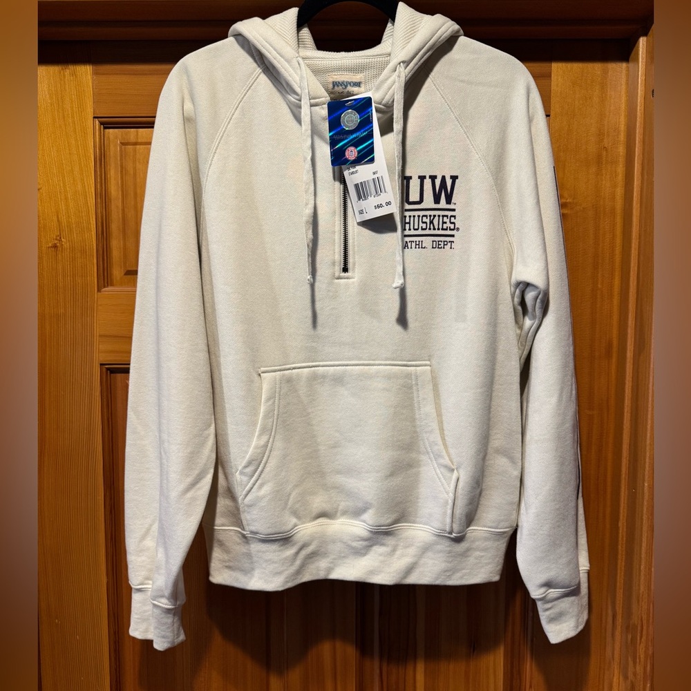 Jansport White UW Huskies Hoodie NEW!